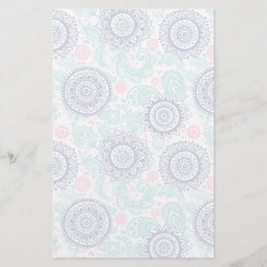 Ethnisches Paisley-Muster Briefpapier (Vorderseite)