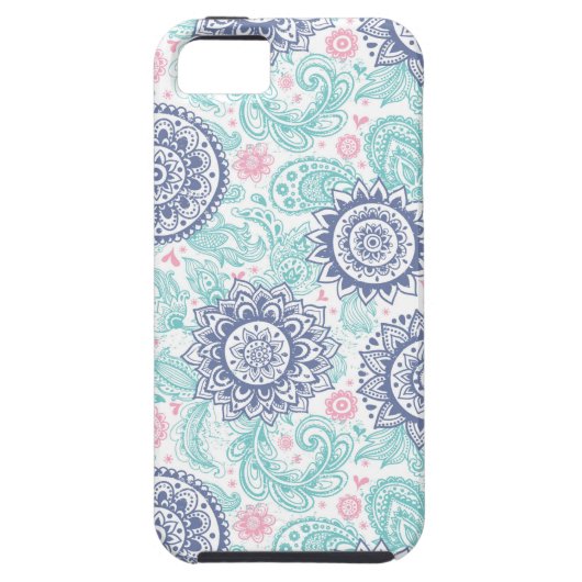 Ethnisches Paisley-Muster Case-Mate iPhone Hülle (Rückseite)