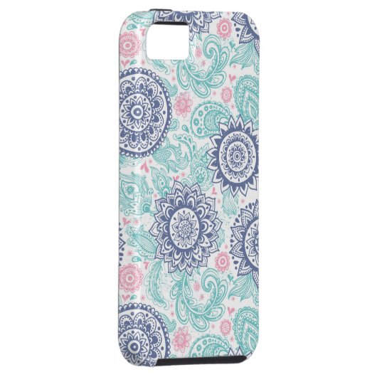 Ethnisches Paisley-Muster Case-Mate iPhone Hülle (Rückseite/rechts)