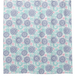 Ethnisches Paisley-Muster Duschvorhang