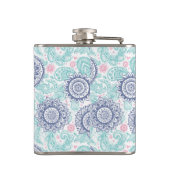 Ethnisches Paisley-Muster Flachmann (Rückseite)