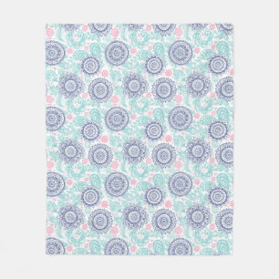 Ethnisches Paisley-Muster Fleecedecke