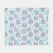 Ethnisches Paisley-Muster Fleecedecke (Vorderseite (Horizontal))