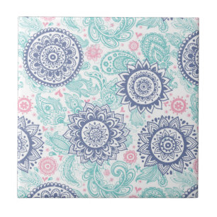 Ethnisches Paisley-Muster Fliese