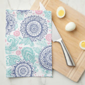 Ethnisches Paisley-Muster Geschirrtuch (Viertel Falte)