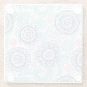Ethnisches Paisley-Muster Glasuntersetzer (Rückseite)