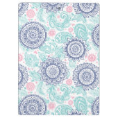 Ethnisches Paisley-Muster Klemmbrett (Rückseite)