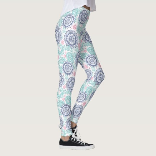 Ethnisches Paisley-Muster Leggings (Rechts)