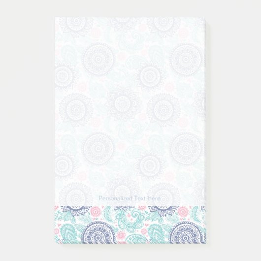 Ethnisches Paisley-Muster Post-it Klebezettel (Vorderseite)