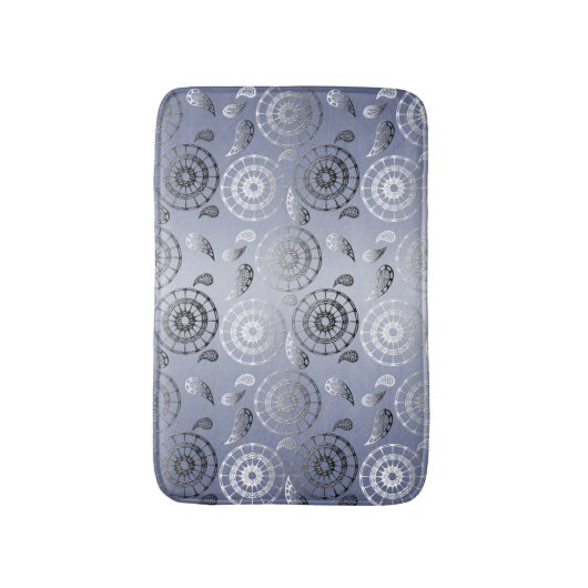 ethnisches poho Paisley-Graumuster Badematte (Vorderseite Vertikal)