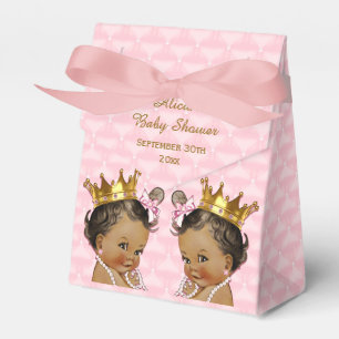 Ethnisches Prinzessin Twins Quilted PinkBabyparty Geschenkschachtel