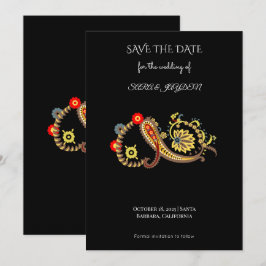 Ethnisches Retro-Blumenmuster – Paisley-Mandala-Po Save The Date