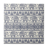 Ethnisches Stammbaum-Azteken-Elefantenmuster Fliese (Vorderseite)