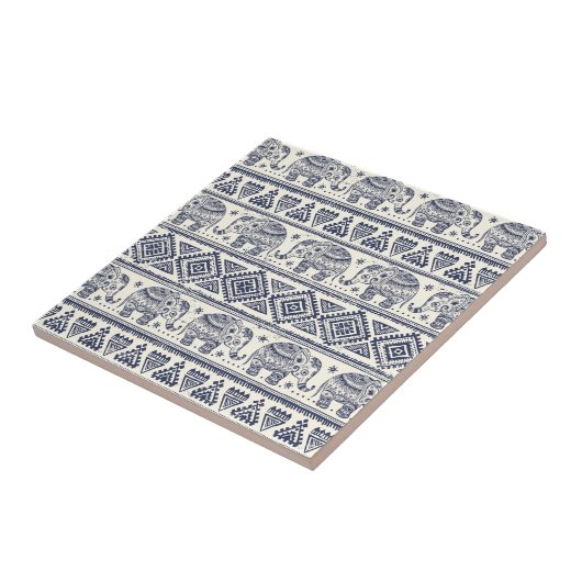 Ethnisches Stammbaum-Azteken-Elefantenmuster Fliese (Seite)