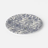 Ethnisches Stammbaum-Azteken-Elefantenmuster Pappteller (Schrägansicht)