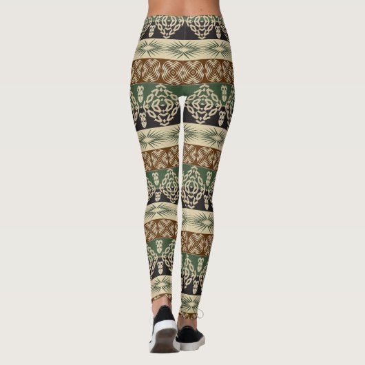 ethnisches Stammes- afrikanisches Muster Leggings (Rückseite)