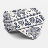 Ethnisches Stammes- aztekisches Elefant-Muster Krawatte (Gerollt)
