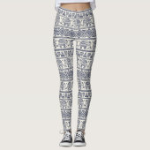 Ethnisches Stammes- aztekisches Elefant-Muster Leggings (Vorderseite)