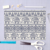 Ethnisches Stammes- aztekisches Elefant-Muster Seidenpapier (Handwerk)