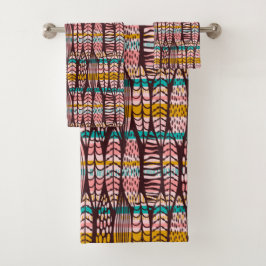 Ethnisches Stammesmuster Badhandtuch Set