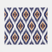 Ethnisches Stammmotiv: Ikat Muster. Fleecedecke (Vorderseite (Horizontal))