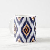 Ethnisches Stammmotiv: Ikat Muster. Kaffeetasse (Vorderseite Links)