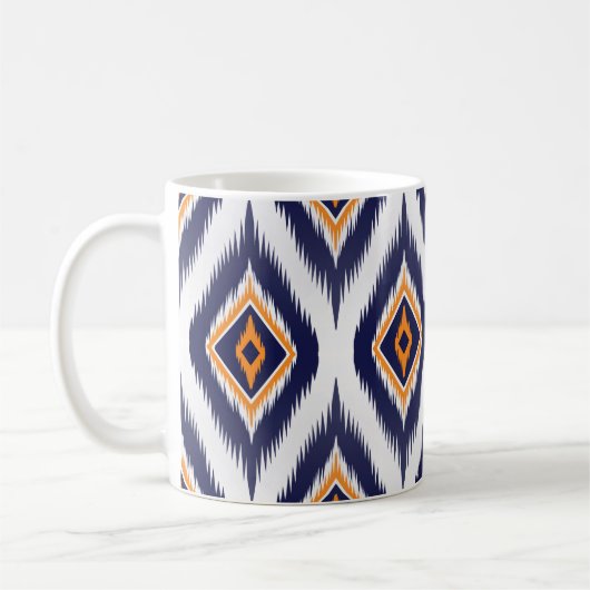 Ethnisches Stammmotiv: Ikat Muster. Kaffeetasse (Links)