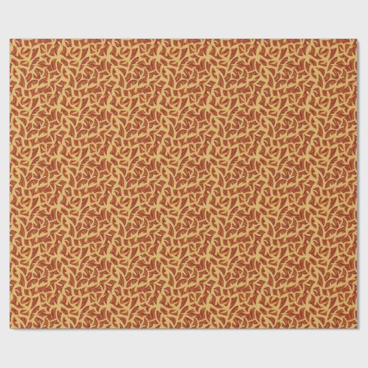 Ethnisches Stammmuster Orange Brown Beige Geschenkpapier (Flach)