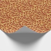 Ethnisches Stammmuster Orange Brown Beige Geschenkpapier (Ecke)