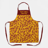 Ethnisches Stammmuster Orange Brown Gelb Schürze (Vorderseite)