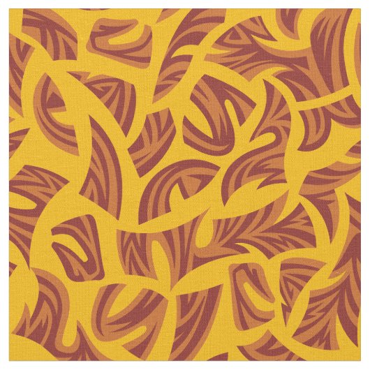 Ethnisches Stammmuster Orange Brown Gelb Stoff (Nahaufnahme)