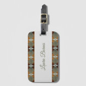 Ethnisches südwestliches Design. Text Gepäckanhänger (Vorderseite Vertikal)