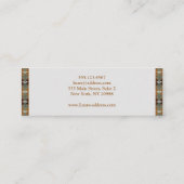 Ethnisches südwestliches Design. Text Mini-Visiten Mini Visitenkarte (Rückseite)