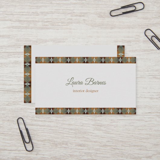  Ethnisches südwestliches Design. Text   Visitenkarte (Vorderseite/Rückseite Beispiel)
