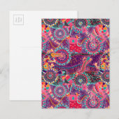 Ethnisches Tiermuster 2 Postkarte (Vorne/Hinten)