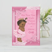 Ethnisches Tutu-niedliches Baby-schnürt sich 1. Einladung (Stehend Vorderseite)