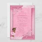 Ethnisches Tutu-niedliches Baby-schnürt sich 1. Einladung (Rückseite)