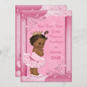 Ethnisches Tutu-niedliches Baby-schnürt sich 1. Einladung (Vorne/Hinten)