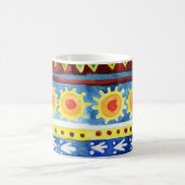 Ethnisches Wasserfarbmuster mit Handfarbe Kaffeetasse (Mittel)
