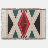 Ethno-Beige Tagesdecke Boho Fransen Decke (Vorderseite)