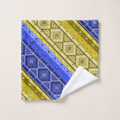 Ethno boho, Stammethno, traditioneller Zierbaum Badhandtuch Set (Waschlappen)