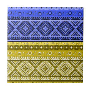 Ethno boho, Stammethno, traditioneller Zierbaum Fliese