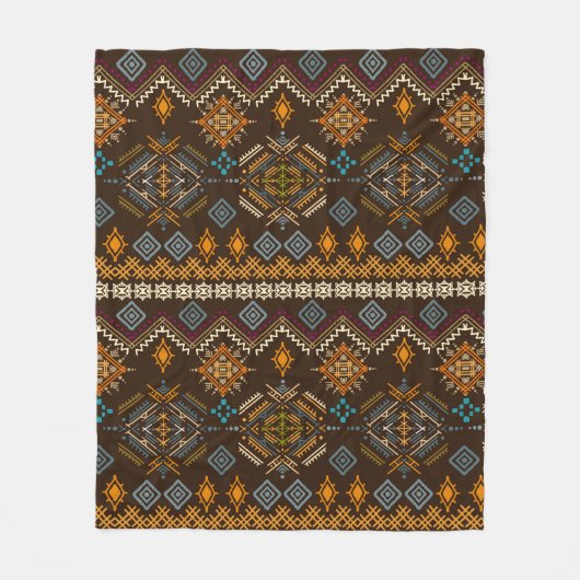 Ethno-nahtloses Muster. Ethnischer Boho-Ornament. Fleecedecke (Vorderseite)