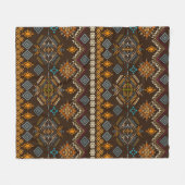 Ethno-nahtloses Muster. Ethnischer Boho-Ornament. Fleecedecke (Vorderseite (Horizontal))