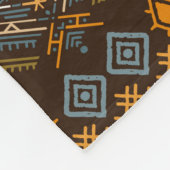 Ethno-nahtloses Muster. Ethnischer Boho-Ornament. Fleecedecke (Ecke)
