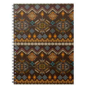 Ethno-nahtloses Muster. Ethnischer Boho-Ornament. Notizblock