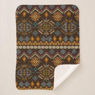 Ethno-nahtloses Muster. Ethnischer Boho-Ornament.  Sherpadecke