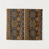 Ethno-nahtloses Muster. Ethnischer Boho-Ornament. Wandteppich (Vorderseite (Horizontal))