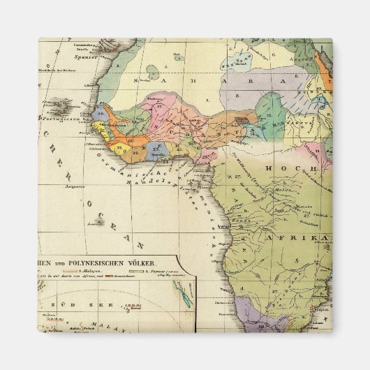 Ethnografische Karte Afrikas Magnet (Vorne)