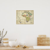 Ethnografische Karte Afrikas Poster (Küche)